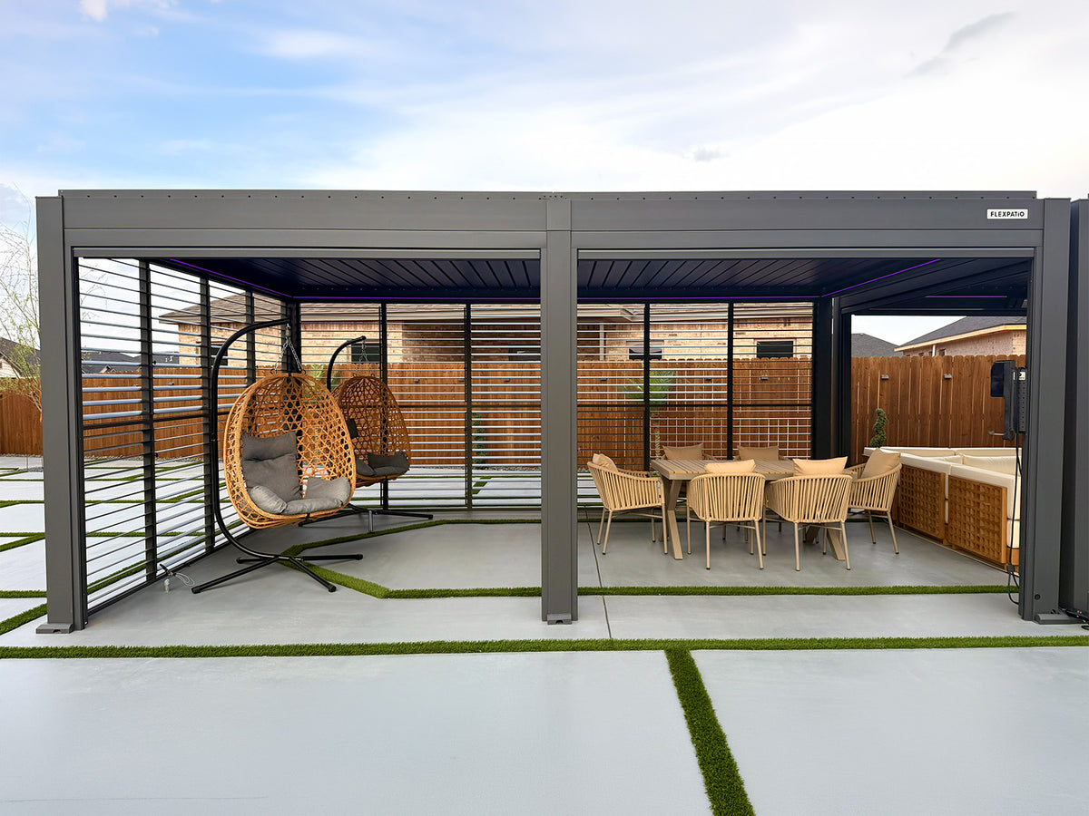 Large FlexPatio pergola project for outdoor entertaining