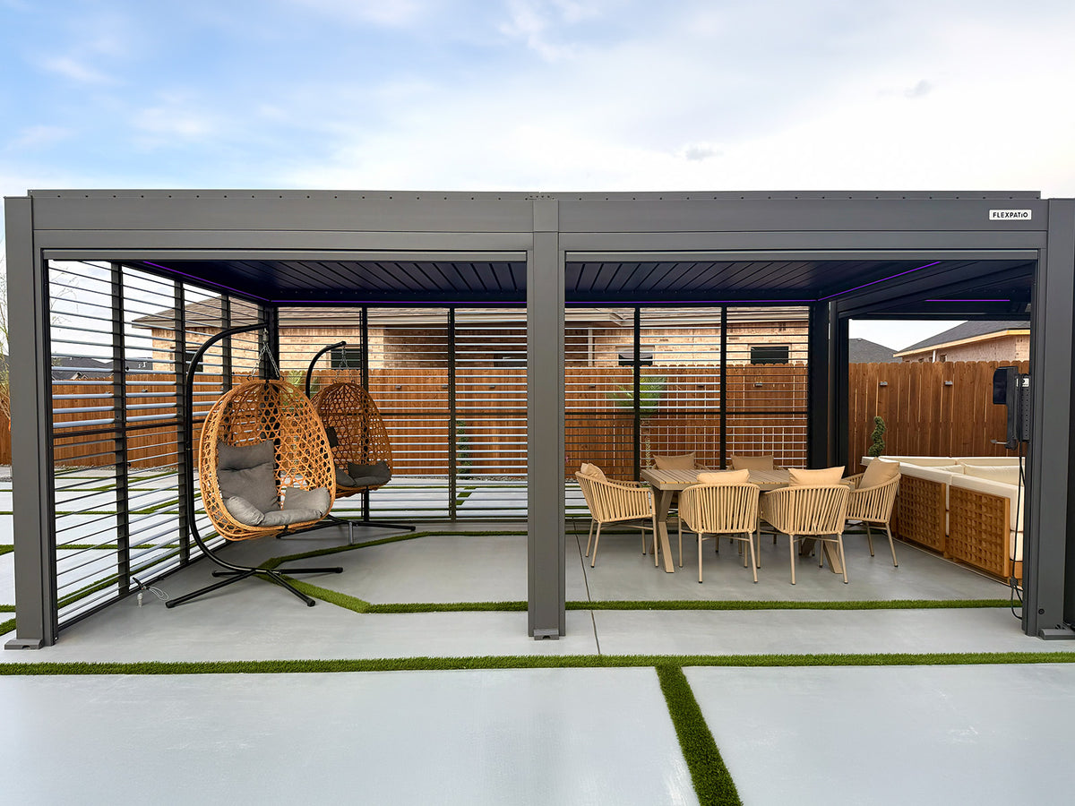 Large FlexPatio pergola project for outdoor entertaining