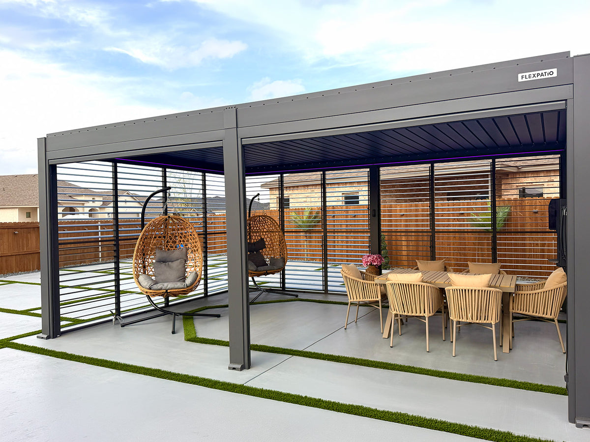 Large FlexPatio pergola side view