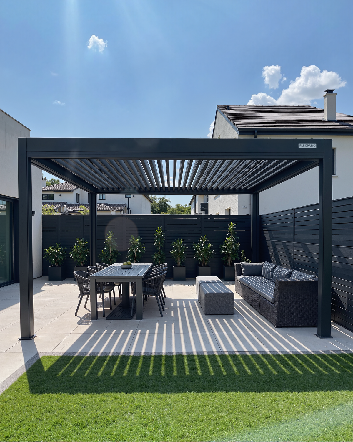 Garden after the FlexPatio pergola transformation