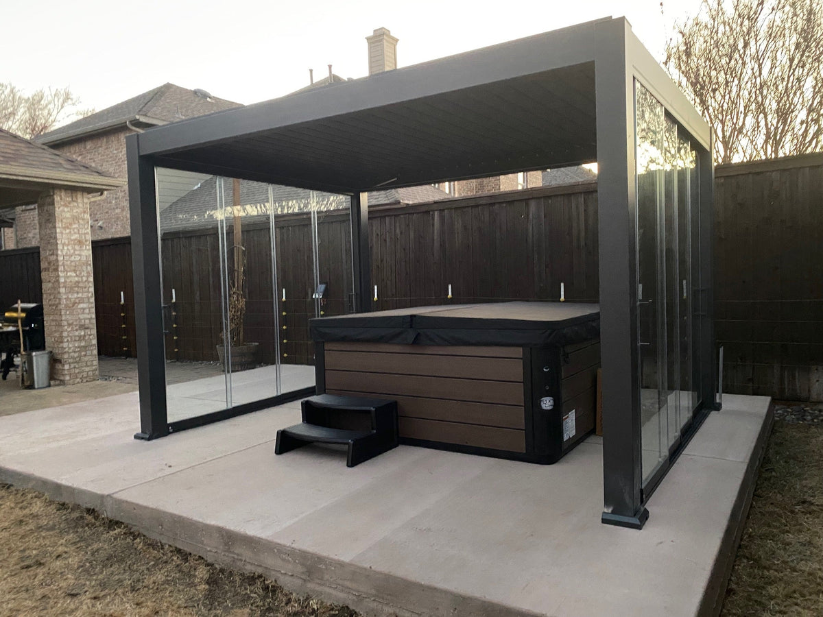 Compact FlexPatio pergola project, overall view