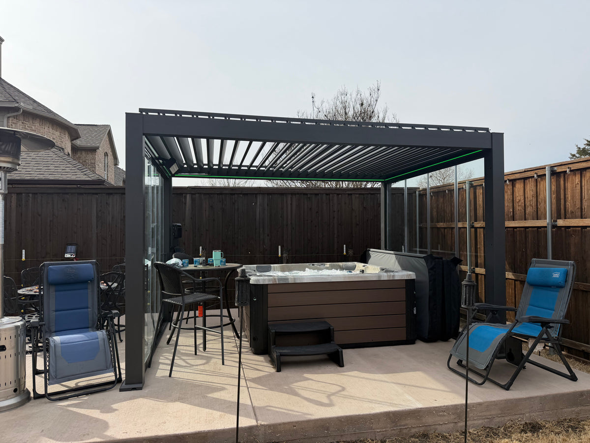FlexPatio pergola roof and structure detail