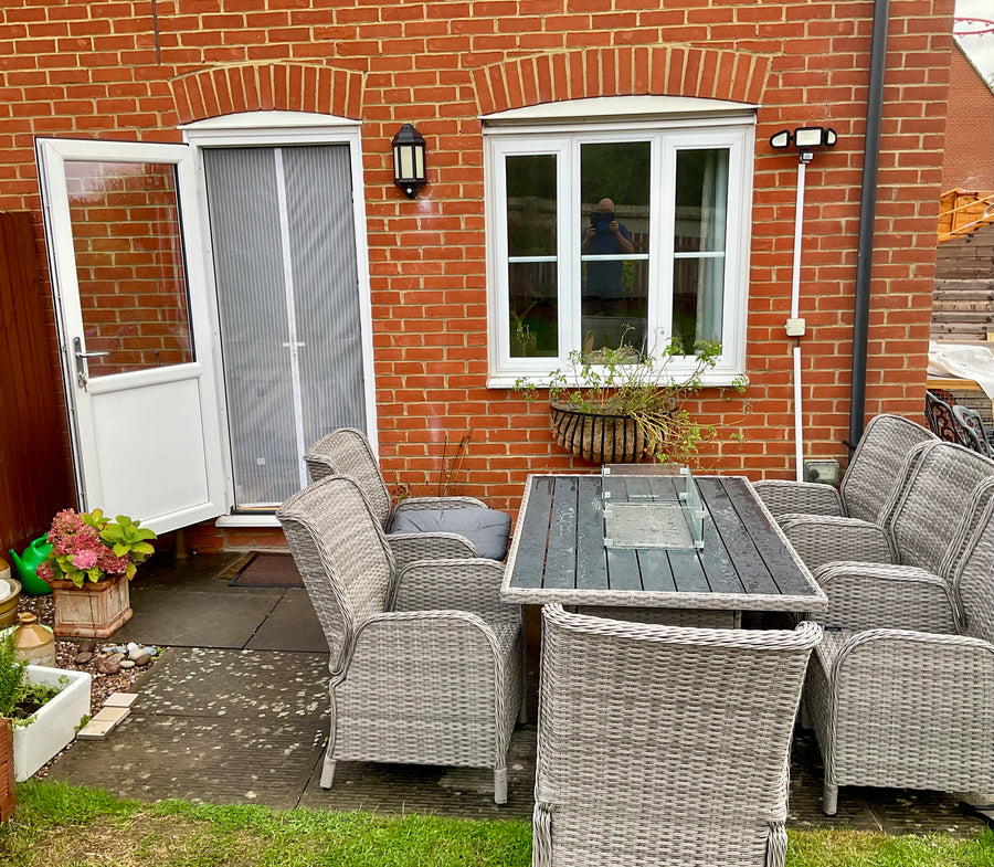 Customer garden photo sent to FlexPatio on WhatsApp